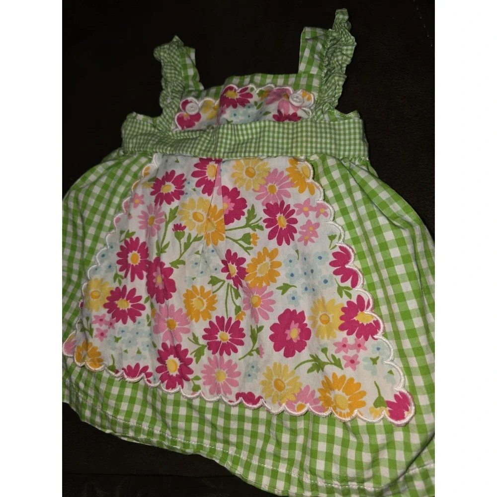 Gymboree layette line spring blossom floral dress and hat size 3 6 months